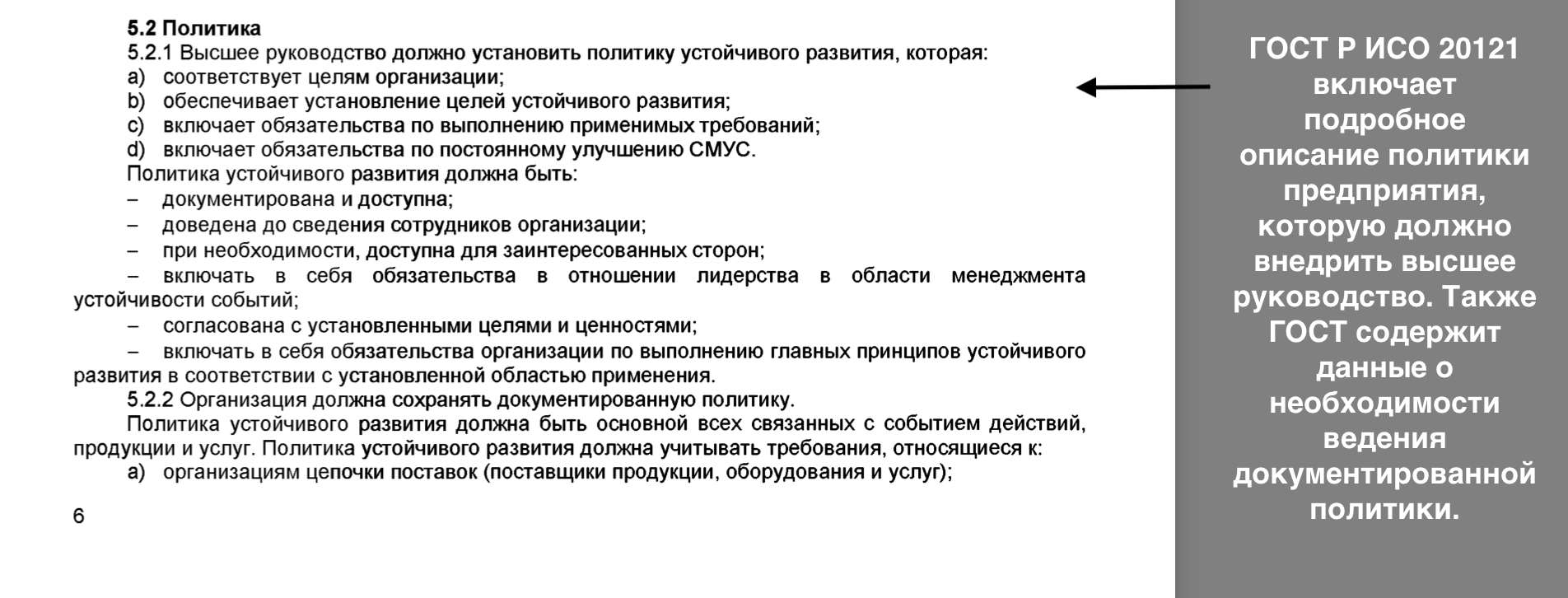ГОСТ Р ИСО 20121 устанавливает четкие требования